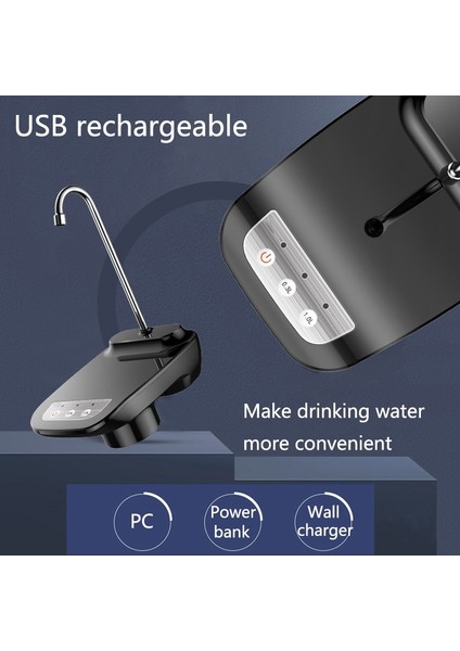 Otomatik Su Şişesi Pompası USB Şarj Elektrikli Su Dağıtıcı Taşınabilir Akıllı Su Pompası Ev Gadget Içme Su Pompası | El Basın Su Pompaları (Yurt Dışından)