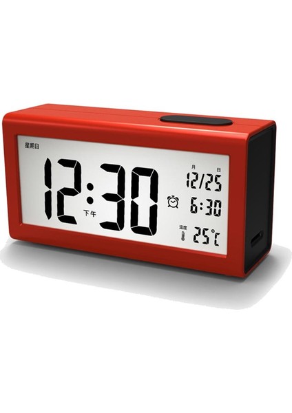 Dijital Masa Çalar Saati Sıcaklık Tarihi Ekran Snooze ve Arka Işık Kırmızı (Yurt Dışından) fiyatları