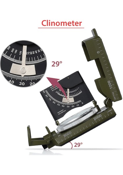 Mulitfunctional Askeri Pusula Geolojik Dijital Navigasyon Ekipmanları Açık Su Geçirmez Kamp Tırmanışı Hayatta Kalma | Pusula (Yurt Dışından)