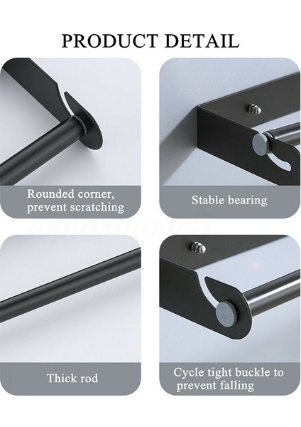 Doku Rafı Ev Duvara Monte Ayrılabilir Paslanmaz Çelik Rulo Kağıt Tutucu Havlu Asılı Mutfak Banyo Cling Film Dağıtıcı | Kağıt Tutucular (Yurt Dışından) modelleri