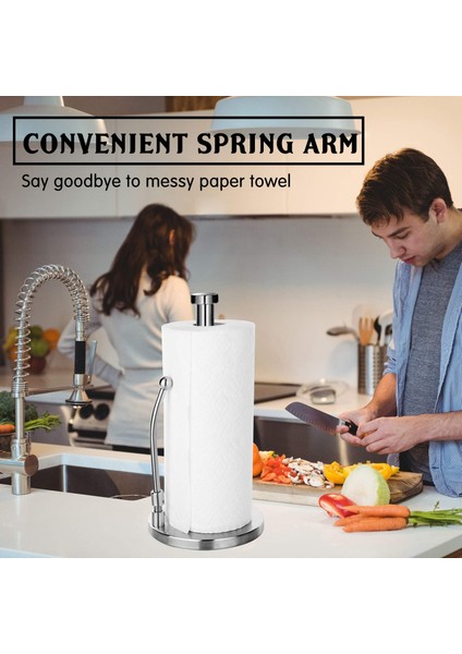 Kağıt Havlu Tutucu, Paslanmaz Çelik Kağıt Havlu Organizatör Rulo Dağıtıcı Mutfak Tezgahı Ev Yemek Masası | Kağıt Tutucular (Yurt Dışından) fiyatları