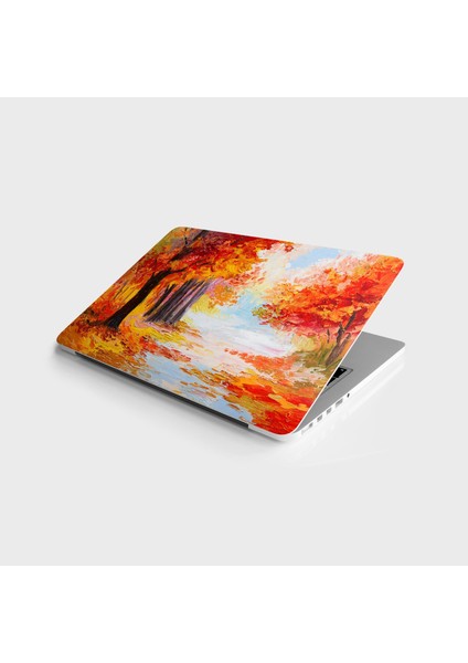 Laptop Sticker Bilgisayar Notebook Pc Kaplama Etiketi Sonbahar Yağlıboya