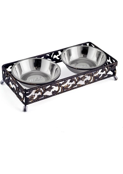 Köpek Kase Paslanmaz Çelik Seramik Köpek Kedi Çift Kaseler Kemik / Balık Demir Standı Gıda Su Yemekleri Besleyici Anti Tumbling Pet Malzemeleri | Köpek Besleme (Yurt Dışından)