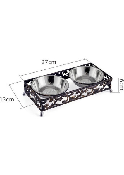 Köpek Kase Paslanmaz Çelik Seramik Köpek Kedi Çift Kaseler Kemik / Balık Demir Standı Gıda Su Yemekleri Besleyici Anti Tumbling Pet Malzemeleri | Köpek Besleme (Yurt Dışından) fiyatları
