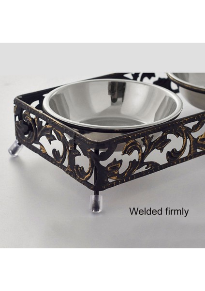 Köpek Kase Paslanmaz Çelik Seramik Köpek Kedi Çift Kaseler Kemik / Balık Demir Standı Gıda Su Yemekleri Besleyici Anti Tumbling Pet Malzemeleri | Köpek Besleme (Yurt Dışından) modelleri