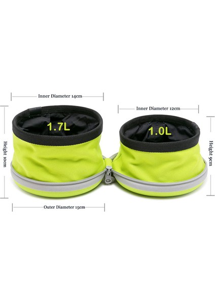 Katlanabilir Pet Kase Seyahat Katlanabilir 2 Kase Su Gıda Besleme Su Geçirmez Taşınabilir Köpek Kase Köpek Malzemeleri | Köpek Besleme (Yurt Dışından) modelleri