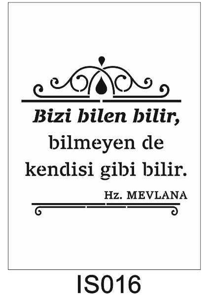 Islami Temalı Desenler Stencil Şablon 20X20 İS-016