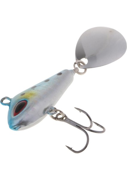 Yapay Metal Spinner Sert Sequins Deniz Balıkçılık Kaşık Vib Lure Mavi (Yurt Dışından)