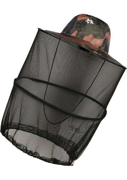 Arıcılık Güneş Şapka Kafa Net Uv Koruyucu Örgü Şapka Peçe Açık Havada Camo Kahverengi Için (Yurt Dışından)