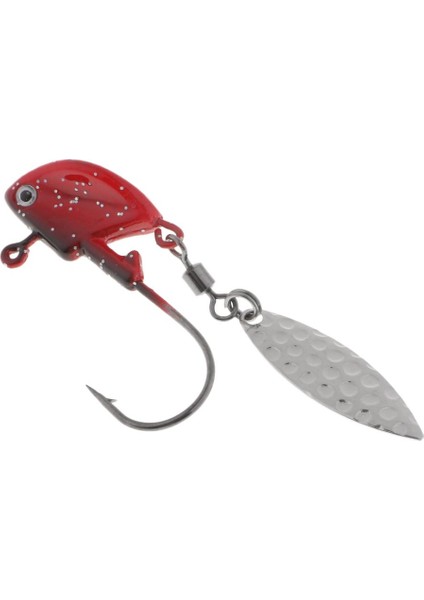 Bas Balıkçılık Cazibesi Jigs Kaşık Spinnerbait Jig Metal Yem Kırmızı Renk 10G (Yurt Dışından)