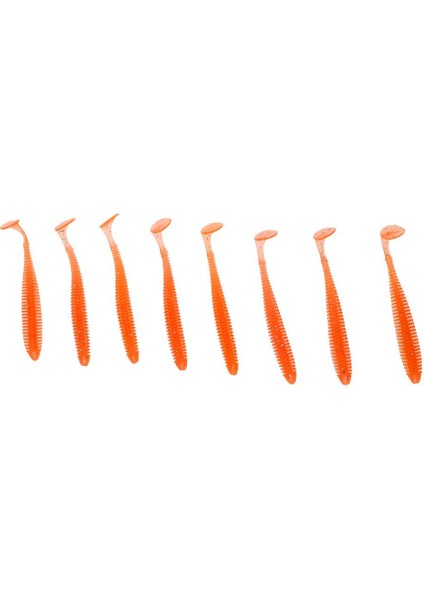 8 Adet T Kuyruk Yumuşak Solucan Yemler Yüzer Lures Jig Başkanı Balıkçılık Swimbaits Mücadele (Yurt Dışından) fiyatları