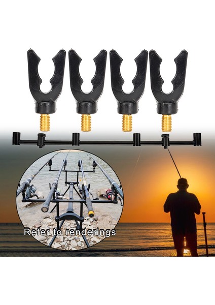 Taşınabilir Olta Kıçını Dinlenme Balıkçılık Buzz Bar Pod Standı Braketi Ekipmanları 45 cm Siyah (Yurt Dışından) indirimleri