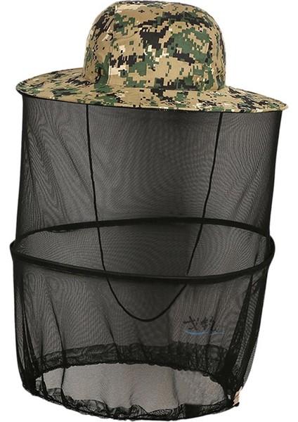 Arıcılık Güneş Şapka Kafası Net Uv Koruyucu Örgü Şapka Peçe Açık Havada Camo Yeşil (Yurt Dışından) modelleri