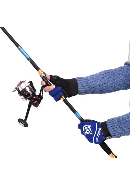 3-Parmak Kesim Açık Rüzgar Geçirmez Kaymaz Balıkçılık Bisiklet Eldivenleri Mavi (Yurt Dışından) fiyatları