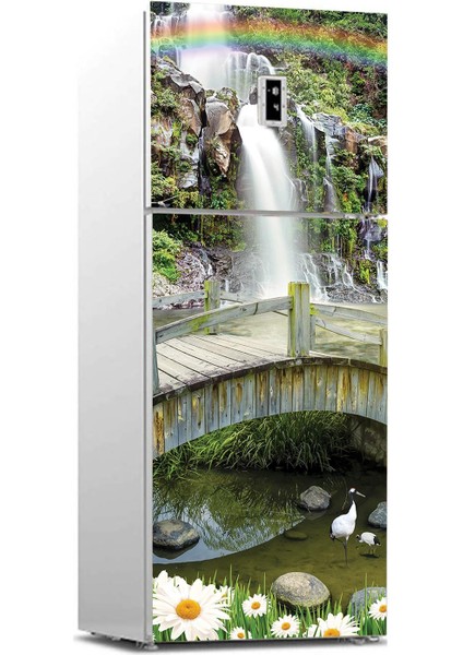 Buzdolabı Sticker Kaplama Dolap Kaplama Etiketi Köprü Şelale