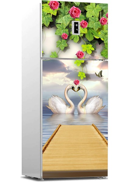 Buzdolabı Sticker Kaplama Dolap Kaplama Etiketi Modern Gölet