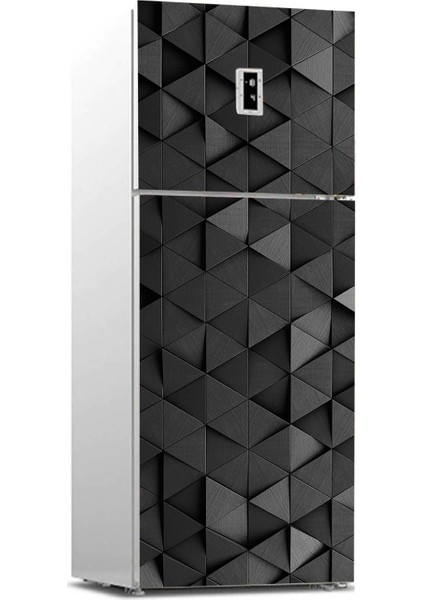 Buzdolabı Sticker Kaplama Dolap Kaplama Etiketi Siyah Üçgen