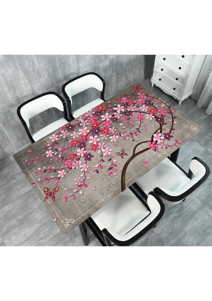 Masa Kaplama Folyosu Mobilya Masa Kaplama Folyoları 3D Ağaç Mor Çiçek fiyatları