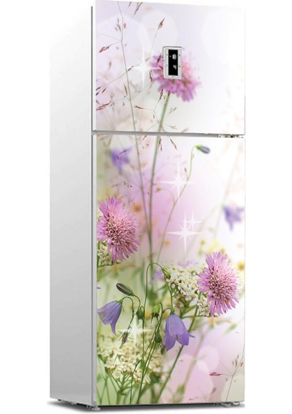 Buzdolabı Sticker Kaplama Dolap Kaplama Etiketi Pastel Çiçek