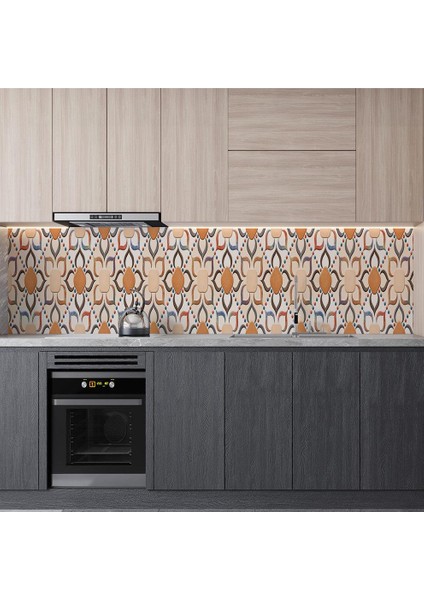 Mutfak Tezgah Arası Folyo Fayans Kaplama Folyosu 3D Seramik Desen 60X400 cm modelleri