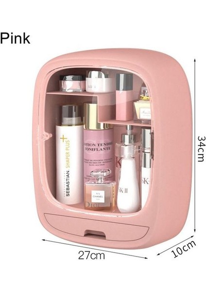 Banyo Duvar Asılı Makyaj Saklama Kutusu Kumsalsız Çekmece Tipi Makyaj Organizatör Kozmetik Saklama Kutusu Takı Organizatör | Makyaj Organizatörleri