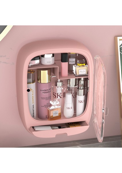 Banyo Duvar Asılı Makyaj Saklama Kutusu Kumsalsız Çekmece Tipi Makyaj Organizatör Kozmetik Saklama Kutusu Takı Organizatör | Makyaj Organizatörleri fiyatları
