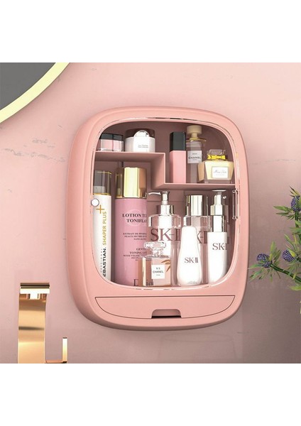 Banyo Duvar Asılı Makyaj Saklama Kutusu Kumsalsız Çekmece Tipi Makyaj Organizatör Kozmetik Saklama Kutusu Takı Organizatör | Makyaj Organizatörleri modelleri