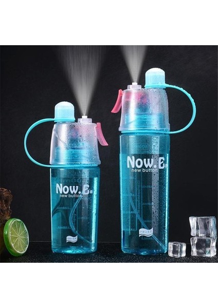 600ML Yaratıcı Sprey Su Şişesi Siyah