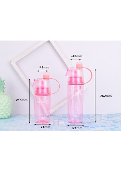 600ML Yaratıcı Sprey Su Şişesi Siyah