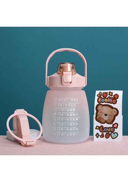1.1l Taşınabilir Büyük Bly Su Kupası Gradyan Pembe