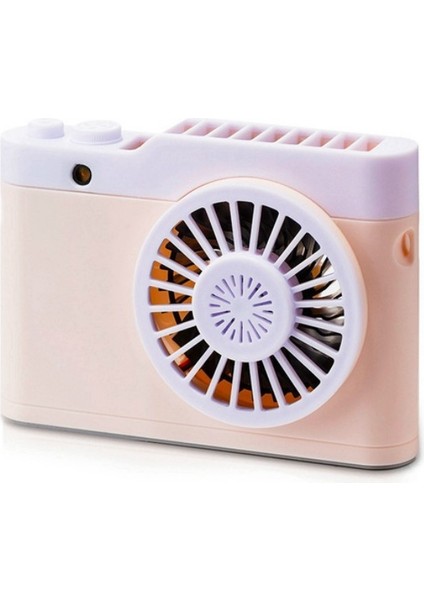 Taşınabilir Mini USB Şarj Kamera Fan Asılı Boyun Küçük Fan (Pembe)(Yurt Dışından)