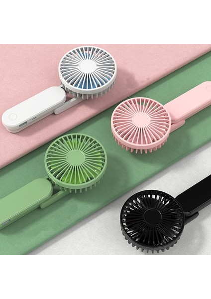 F1 USB Taşınabilir Tembel Asılı Boyun Fan Mini Katlanır El Fan (Pembe)(Yurt Dışından)