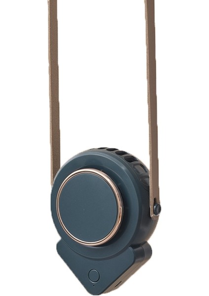 H3 Mini Tembel USB Asma Boyun Fan Öğrencisi Açık Yapraksız Üçgen Fan (Askeri Yeşil)(Yurt Dışından)