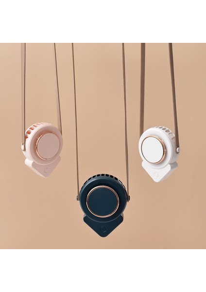 H3 Mini Tembel USB Asma Boyun Fan Öğrencisi Açık Yapraksız Üçgen Fan (Askeri Yeşil)(Yurt Dışından)