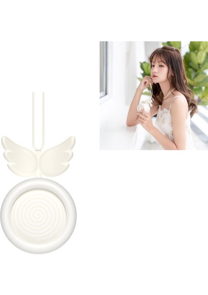 USB Şarj Fanı Fırçasız Asılı Boyun Mini Sling Lazy Fan (Beyaz)(Yurt Dışından)