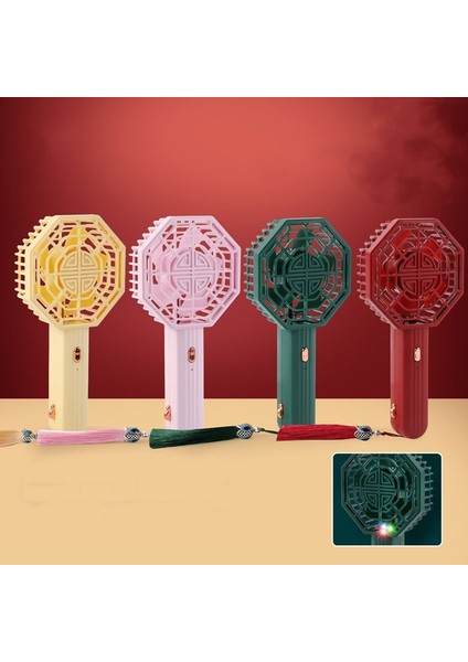 UP030 Mini Elde Taşınma Fan Retro Taşınabilir Sessiz Küçük Fan (Kırmızı)(Yurt Dışından)