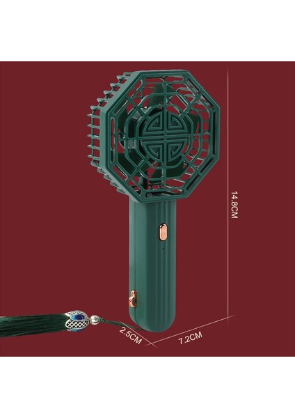 UP030 Mini Elde Taşınma Fan Retro Taşınabilir Sessiz Küçük Fan (Kırmızı)(Yurt Dışından)