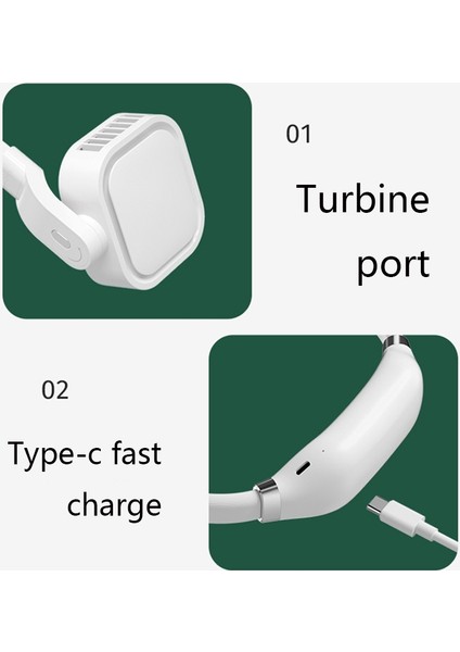 G2 Asılı Boyun Yapraksız Fan Açık Öğrenci Sporları Mini USB Sessiz Fan, Renk: 4000MAH Kız Tozu(Yurt Dışından) fiyatları