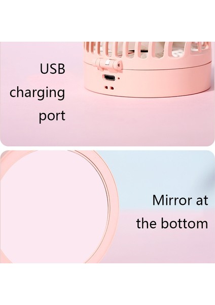USB Mini Elle Taşınır Ayna Fanı (Yeşil)(Yurt Dışından) fırsatları