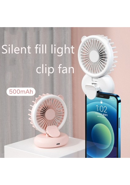 D11 Dolgu Işık Klipsi Asma Boyun Fanı El Taşıyıcı Mini USB Masaüstü Fan (Yeşil) (Yurt Dışından) modelleri
