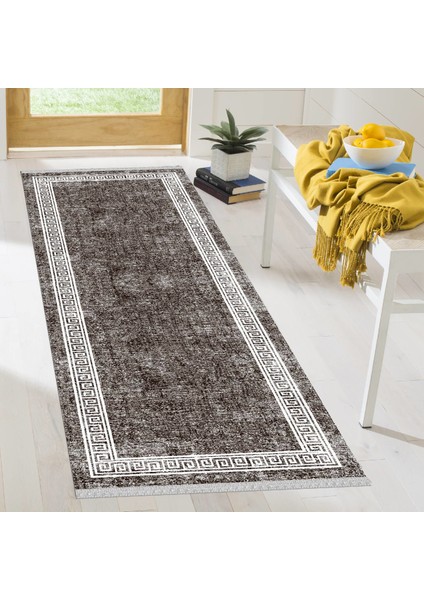 Decoser Halı Dekoratif Kilim Makinada Yıkanabilir Dijital Baskılı Modern Desenli Kaymaz Tabanlı Salon Koridor Mutfak Halısı NOVA-6012