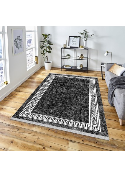 Decoser Halı Dekoratif Kilim Makinada Yıkanabilir Dijital Baskılı Modern Desenli Kaymaz Tabanlı Salon Koridor Mutfak Halısı NOVA-6011