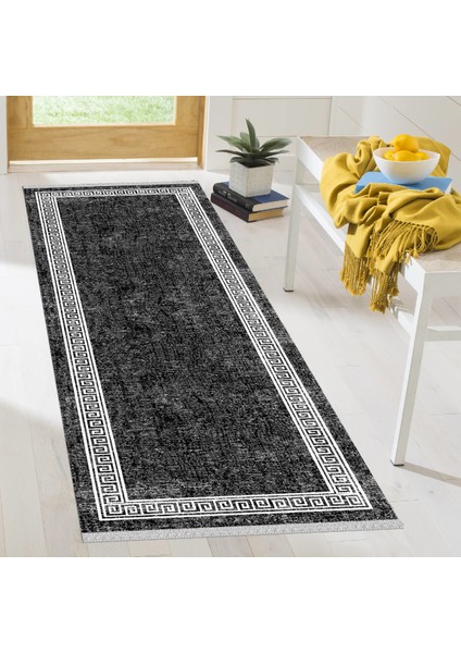 Decoser Halı Dekoratif Kilim Makinada Yıkanabilir Dijital Baskılı Modern Desenli Kaymaz Tabanlı Salon Koridor Mutfak Halısı NOVA-6011