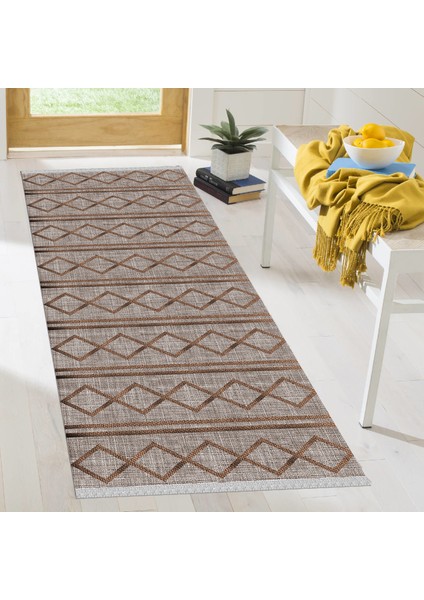 Decoser Halı Dekoratif Kilim Makinada Yıkanabilir Dijital Baskılı Modern Desenli Kaymaz Tabanlı Salon Koridor Mutfak Halısı NOVA-6085