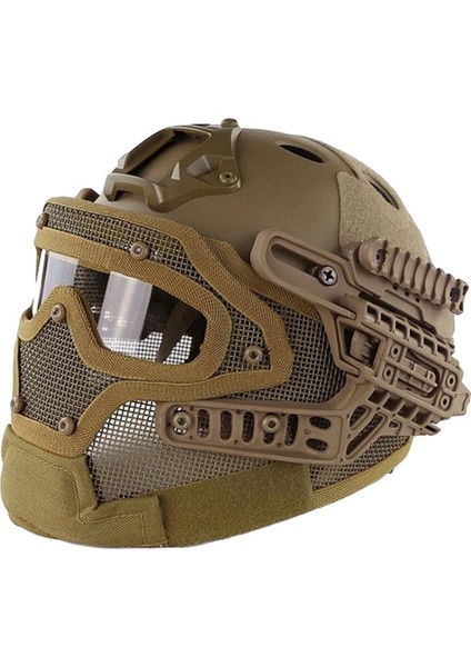 Koruyucu Gözlük Kask G4 Sistemi Tam Yüz Maskesi Kask - Kahverengi (Yurt Dışından)