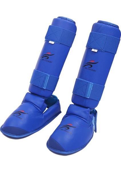 Boks Shin Muhafızları Dişli Bacak Instep Koruyucu Muay Thai Eğitim Çocuklar Için Link Blue L (Yurt Dışından)