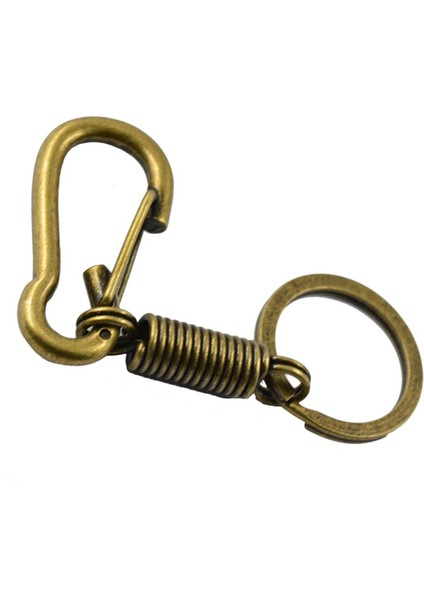 Açık Karabina Kampı Bahar Yapış Klip Kanca Anahtarlık Anahtarlık Bronz Altın (Yurt Dışından) fırsatları