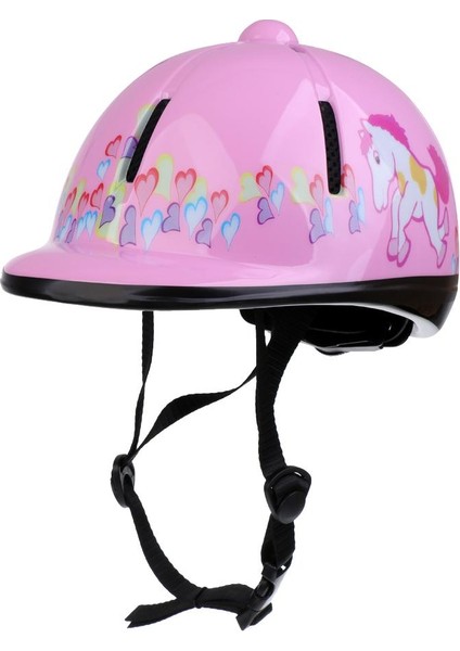 Hafif Çocuk Ata Binme Şapka Ayarlanabilir Havalandırmalı At Binme Kask - Pembe (Yurt Dışından)