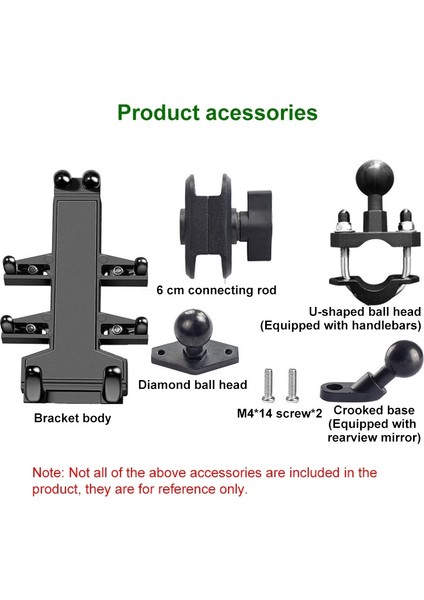 M8 Bolt Top-Kafa Motosiklet Çok Fonksiyonlu Sekiz-Çene Alüminyum Telefon Navigasyon Tutucu Braketi(Yurt Dışından) modelleri