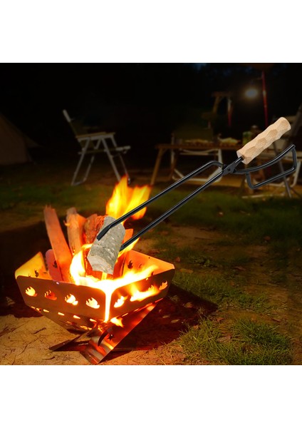 Şömine Maşa Pişirme Soba Günlüğü Kapmak Şurashane Barbekü Klipler Rake Açık Ahşap Saplı (Yurt Dışından)